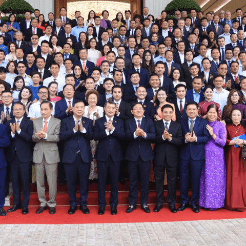 Chủ tịch Hiệp hội Doanh nghiệp tỉnh Tuyên Quang Nguyễn Hữu Thập dự gặp mặt Thường trực Chính phủ với cộng đồng doanh nghiệp