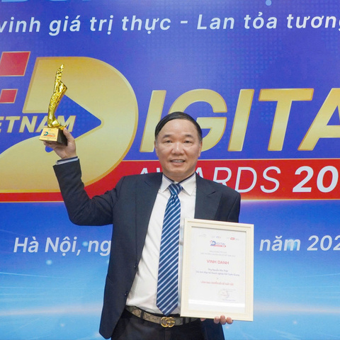 Chủ tịch HHDN tỉnh Tuyên Quang Nguyễn Hữu Thập: Cá nhân xuất sắc Giải thưởng Chuyển đổi số Việt Nam 2026