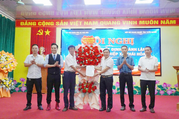 Hội Doanh nghiệp xã Thái Hòa (Hiệp hội Doanh nghiệp tỉnh Tuyên Quang) chính thức ra mắt: Lan tỏa sức mạnh liên kết từ cơ sở, vun đắp động lực cho kinh tế tư nhân